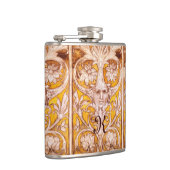 ルネッサンスグロテスク顔と金ゴールドホワイトフローラ フラスク (右)