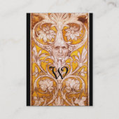 ルネッサンスグロテスク顔ブラック金ゴールドホワイトパール 名刺 (裏面)