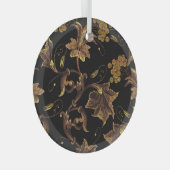 ルネッサンスゴールデンフローラ刺繍パターン ガラスオーナメント (正面右)
