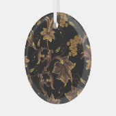 ルネッサンスゴールデンフローラ刺繍パターン ガラスオーナメント (正面左)