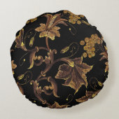 ルネッサンスゴールデンフローラ刺繍パターン ラウンドクッション (裏面)