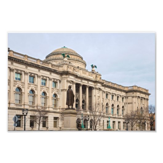 ルネッサンススタイルの公共図書館 フォトプリント            (正面)