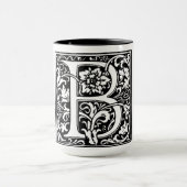 ルネッサンススタイルアルファベット文字Bオンマグカップ マグカップ (中央)