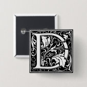 ルネッサンススタイルアルファベット文字D – ピン (正面&裏面)