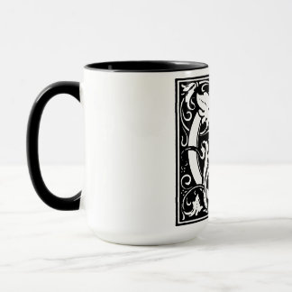 ルネッサンススタイルアルファベット文字Gオンマグカップ マグカップ