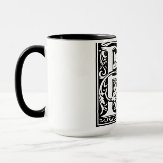 ルネッサンススタイルアルファベット文字Hオンマグカップ マグカップ