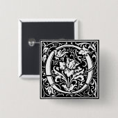 ルネッサンススタイルアルファベット文字O – ピン (正面&裏面)