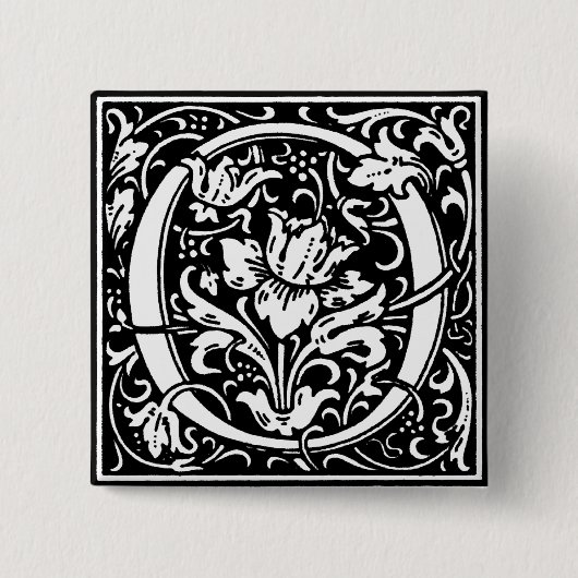 ルネッサンススタイルアルファベット文字O – ピン (正面)