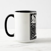 ルネッサンススタイルアルファベット文字Pオンマグカップ マグカップ (左)