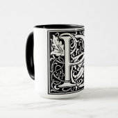 ルネッサンススタイルアルファベット文字Pオンマグカップ マグカップ (正面左)