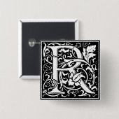 ルネッサンススタイルアルファベット文字R – ピン (正面&裏面)