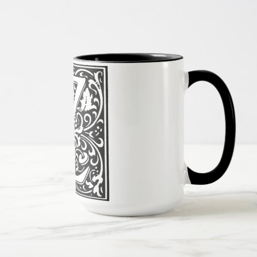 ルネッサンススタイルアルファベット文字Z On Mug マグカップ (右)