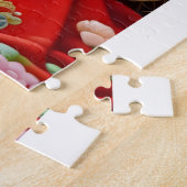 ルネッサンススタイルメイドの青絵を描- ジグソーパズル (側面)