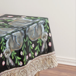 ルネッサンスタペストリーラビットフローラデコールファンシー テーブルクロス