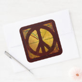 ルネッサンスダヴィンチスタイルピースサイン スクエアシール (封筒)