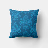 ルネッサンスティール（緑がかった色）グリーンフルーアデリスエレガントズ クッション (裏面)