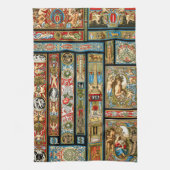 ルネッサンステーマ織物と織物 キッチンタオル (縦)