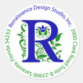 ルネッサンスデザインスタジオ株式会社住所 シール (正面)