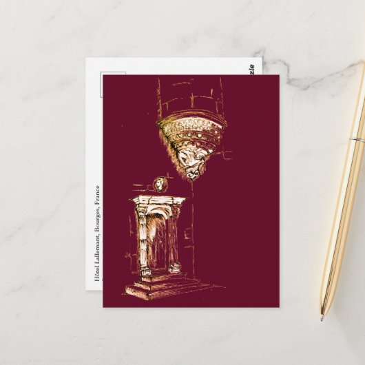 ルネッサンスパレス,ブルージュ,フランスのはがき ポストカード (正面/裏面インサイチュ)