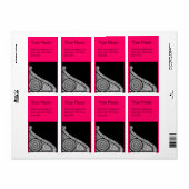 ルネッサンスピンク明るい赤紫色 ラベル (フルシート)