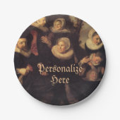 ルネッサンスファミリー懇親会秋絵画ポートレート ペーパープレート (正面)