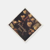 ルネッサンスファミリー懇親会絵画ポートレート スタンダードカクテルナプキン (角)