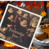 ルネッサンスファミリー懇親会絵画ポートレート スタンダードカクテルナプキン