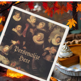 ルネッサンスファミリー懇親会絵画ポートレート スタンダードカクテルナプキン