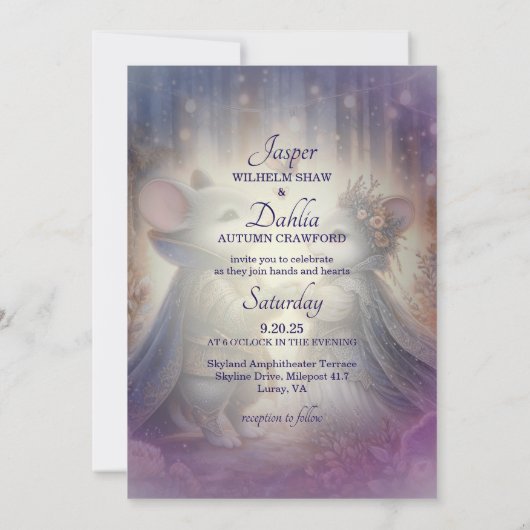 ルネッサンスフェアユタレファンタジーロマン結婚ティック 招待状 (裏面)