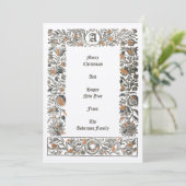 ルネッサンスフローラザクロ木版木版聖降誕祭 シーズンカード (スタンド正面)