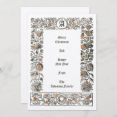 ルネッサンスフローラザクロ木版木版聖降誕祭 シーズンカード (正面/裏面)