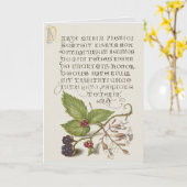 ルネッサンスブラックベリー果実書 カード (黄色い花)