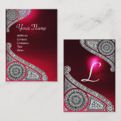 ルネッサンスモノグラムレッドルビージェム 名刺 (正面/裏面)