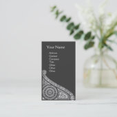 ルネッサンスモノグラム1ダークグレー 名刺 (スタンド正面)