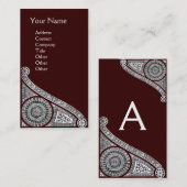 ルネッサンスモノグラム1ブラウン 名刺 (正面/裏面)