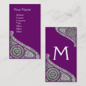 ルネッサンスモノグラム1紫 名刺 (正面/裏面)