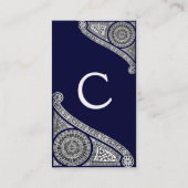 ルネッサンスモノグラム1青 名刺 (裏面)