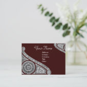 ルネッサンスモノグラム2ダークブラウン 名刺 (スタンド正面)