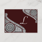 ルネッサンスモノグラム2ダークブラウン 名刺 (裏面)