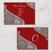 ルネッサンスモノグラム2赤 名刺 (正面/裏面)