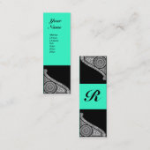 ルネッサンスモノグラム3青 スキニー名刺 (正面/裏面)