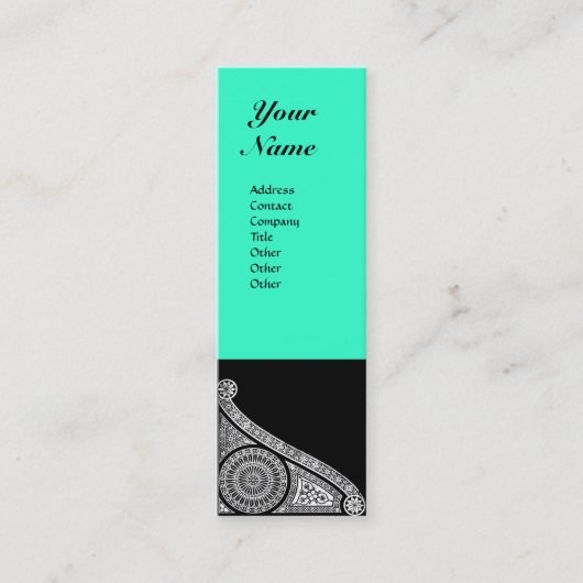 ルネッサンスモノグラム3青 スキニー名刺 (正面)