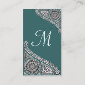 ルネッサンスモノグラム4青 名刺 (裏面)