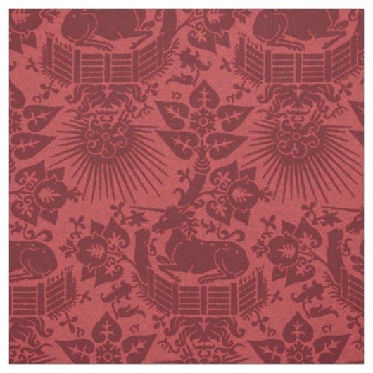 ルネッサンスユニコーンガーデン、ルビー ファブリック (見本)