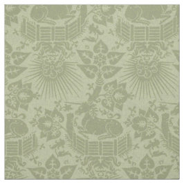 ルネッサンスユニコーンガーデン、春グリーン ファブリック