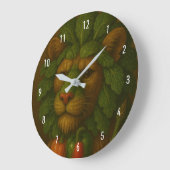 ルネッサンスライオンポートレート ラージ壁時計 (傾斜)