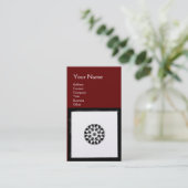 ルネッサンスリーガルオフィス弁護士白黒レッド 名刺 (スタンド正面)