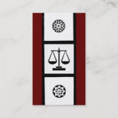 ルネッサンスリーガルオフィス弁護士白黒レッド 名刺 (裏面)