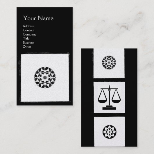 ルネッサンスリーガルオフィス弁護士白黒 名刺 (正面/裏面)