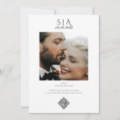 ルネッサンスリ華美ジェンシーボウブラックAIO結婚ズ 招待状 (裏面)